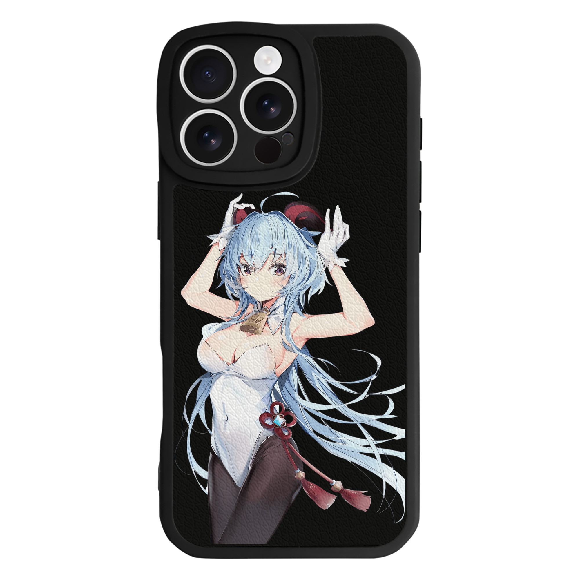 げんし神 甘雨 かんう genshin Ganyu 【iPhone 16シリーズ対応】シリコンスマホケース（レザー調） 材質：シリコン